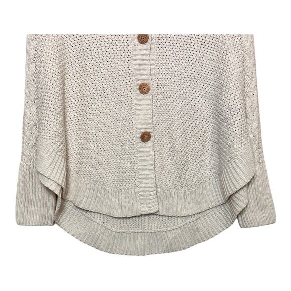 Ugg Maribeth Cable Knit Wool Blend Cocoon Sweater Cape Size Small - Picture 4 of 8